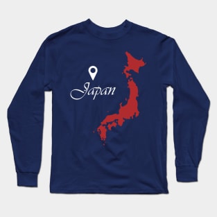 Icon Japan Map Long Sleeve T-Shirt